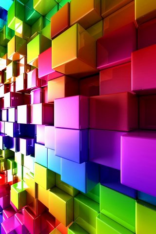 Vibrant 3D Cube Wonderland 🌈✨