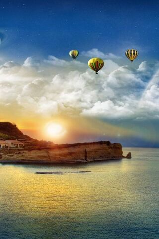 A Dreamy Escape to Balloon Island 🎈🌅