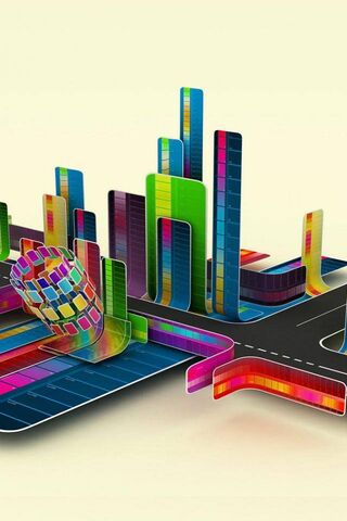 Vibrant Cityscape: A Colorful Vision of Creativity 🌆🎨