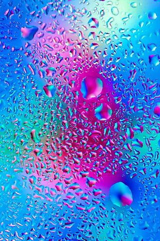Vibrant Raindrops on a Colorful Canvas