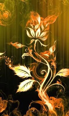 Abstract Fire Flower Wallpaper - Download to your mobile from PHONEKY