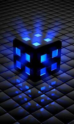 Blue Light Cube Wallpaper - Download to your mobile from PHONEKY