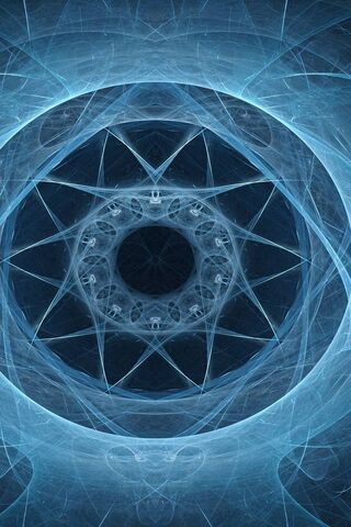 Mystical Blue Whirl: A Journey Through Abstract Realms