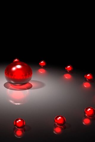 Crimson Orbs: A Dance of Light