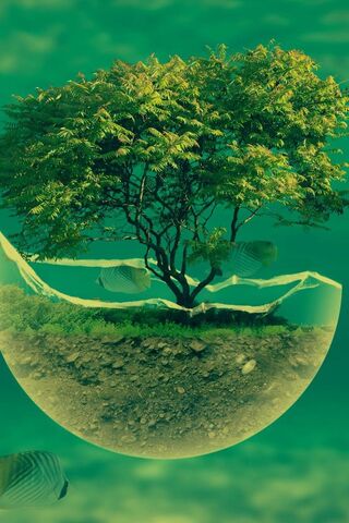 Mystical Underwater Oasis 🌊🌳