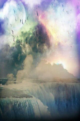 Celestial Cascade: A Journey Through Galaxies 🌌💧