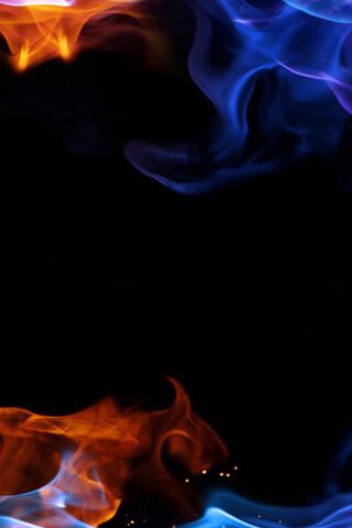 Mystical Flames: A Dance of Color in the Dark