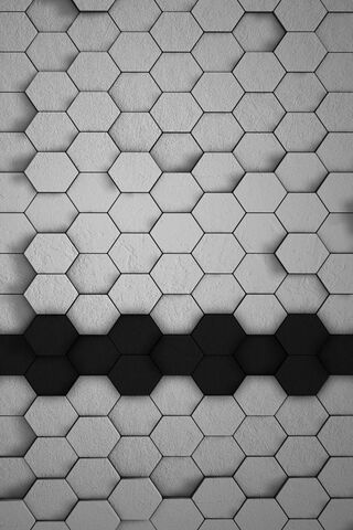 Geometric Harmony: The Beauty of Hexagons 🖤✨