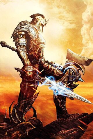 The Radiant Guardian: A Golden Knight's Valor ✨⚔️