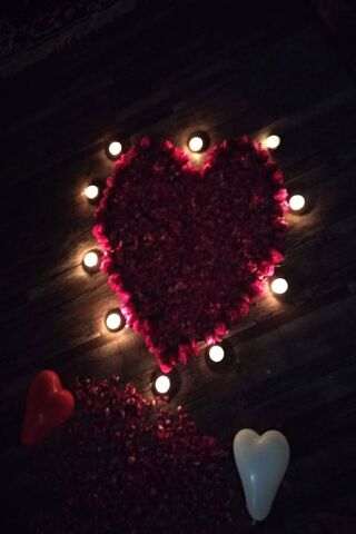 Phoneky Wallpaper Cinta Bunga Jantung Hd
