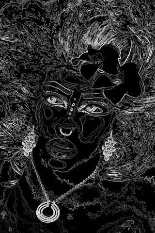 Elegant Shadows: The Lined Black Beauty