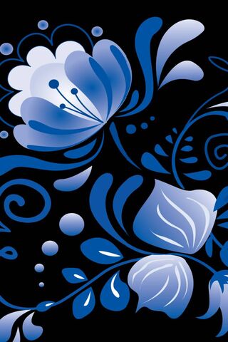 Blue Floral Elegance