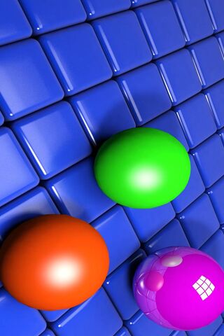 Colorful Play: A Dance of Spheres and Squares 🎨🔷