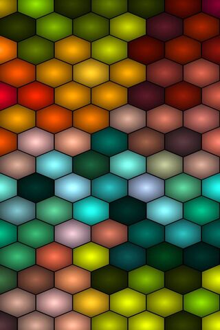 Hexagonal Harmony: A Colorful Mosaic