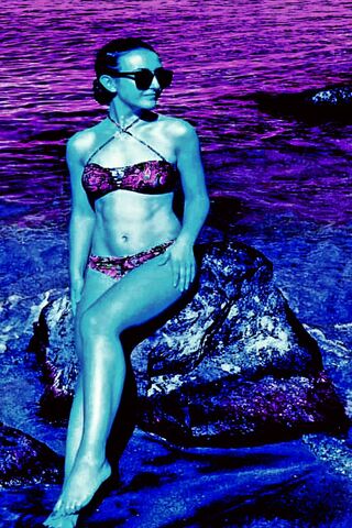 Mystical Blue Mermaid by the Shore 🌊✨