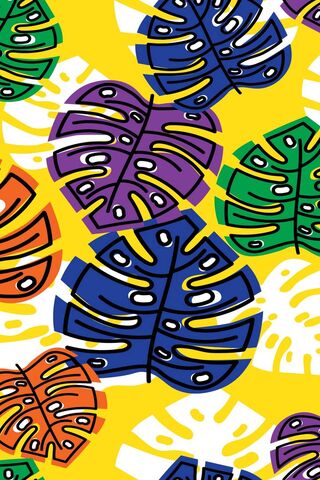 Tropical Vibes: A Colorful Leafy Delight 🌿🌈