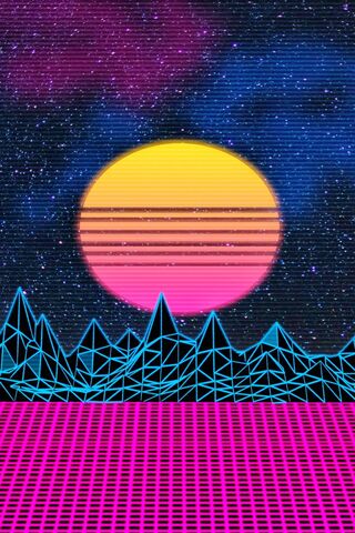 Retro Sunset Cyber