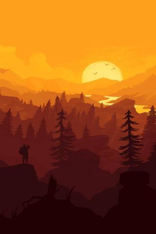 Sunset Serenity: A Firewatch Adventure 🌅🔥