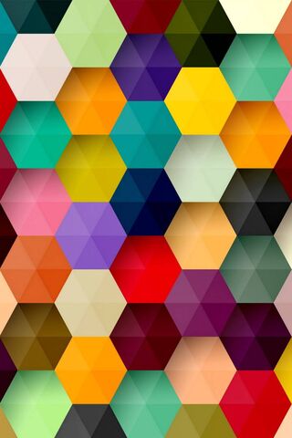 Hexagonal Harmony: A Colorful Mosaic