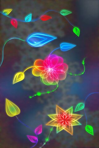 Neon Blooms: A Vibrant Floral Fantasy 🌸✨