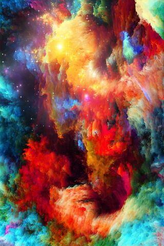 Cosmic Watercolors: A Celestial Dance 🌌🎨