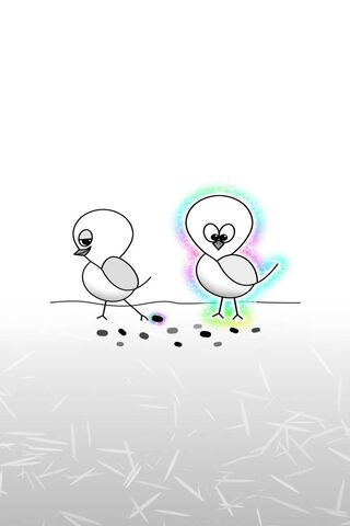 Whimsical Chirps in a Minimalist World 🐦✨