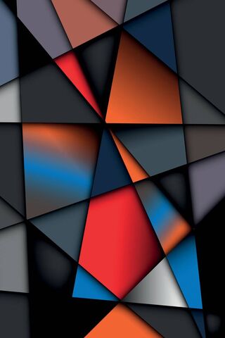 Vibrant Triangles: A Dance of Color