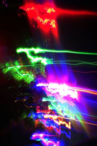 Vibrant Light Trails: A Dance of Colors