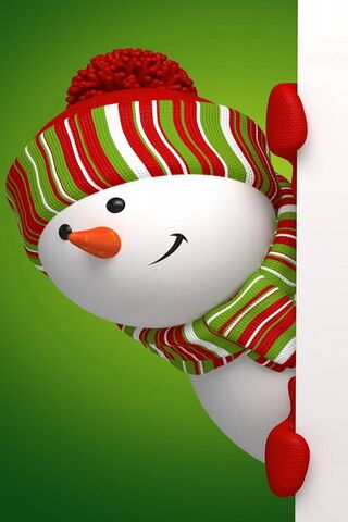 Cheerful Snowman Peeking In! ☃️👀