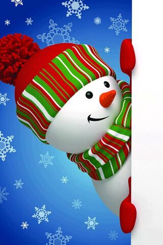 Charming Snowman Peeking Out! ☃️❄️