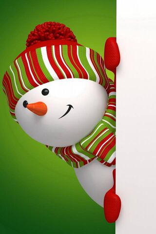 Cheerful Snowman Peeking In! ☃️🎉