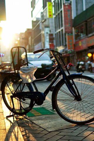 Sunset Serenity: The Urban Bicycle