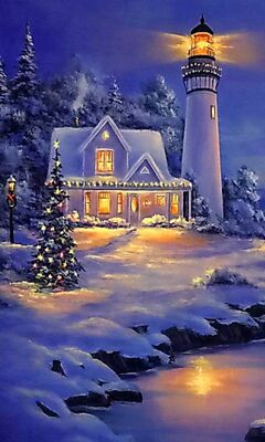 Christmas Lighthouse Wallpaper - Download to your mobile from PHONEKY