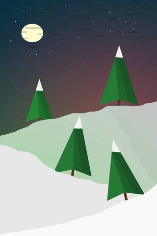 Winter Wonderland Under the Moonlight 🌙❄️