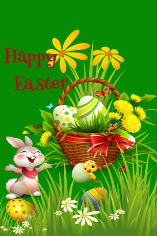 Premium Photo  Cute withe bunny with easter eggs easter holiday