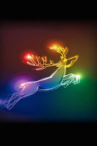 Radiant Reindeer: A Neon Holiday Delight 🎄✨