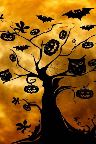 Spooky Silhouettes of the Halloween Tree 🎃🌙