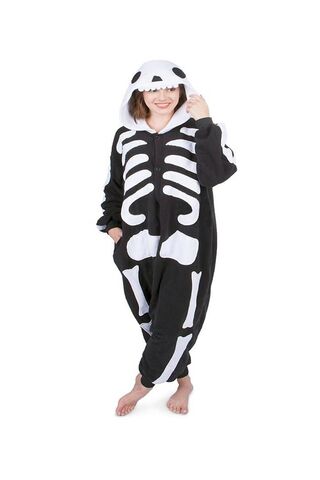 Spooky Snuggles: Skeleton Pajama Fun! 🎃👻