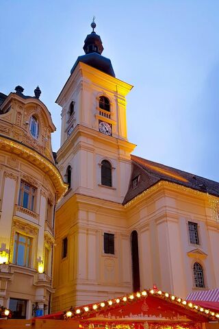 Twilight Charm of Sibiu's Historic Square 🌆✨