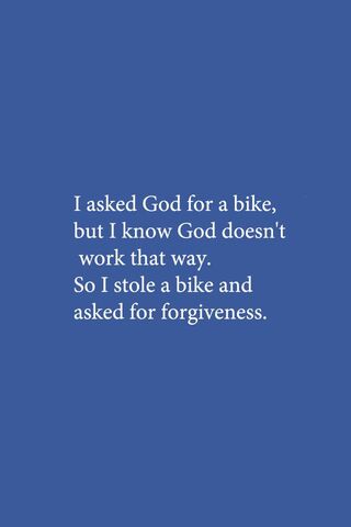 Divine Humor: A Cheeky Request 🚴 😂