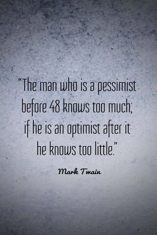 Wisdom of the Ages: Pessimism and Optimism