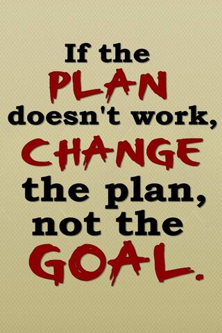 Plan Not Goal