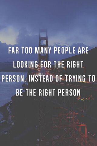 Be the Right Person 🌟