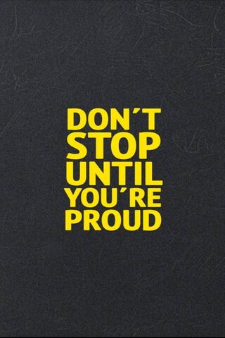 Stop When Proud