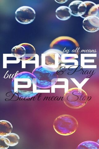 Bubbles of Reflection: Pause and Pray