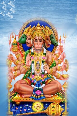 Panchmukhi Hanuman Wallpaper - Download to your mobile from PHONEKY