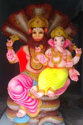 Divine Harmony: Ganesha and Narasimha Unite 🌟