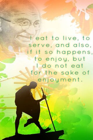 Gandhi manger pour vivre