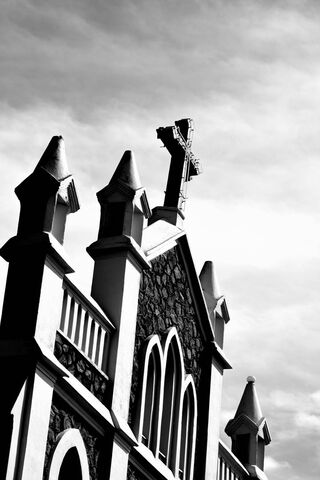 Silent Reverence: A Church in Shadows