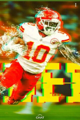 Pro Bowl Tyreek Hill Is Holding Football With One Hand Wearing Red Sports  Dress And Helmet Tyreek Hill HD wallpaper  Peakpx